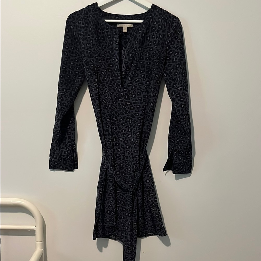 Banana Republic Black and White Wrap Sheath Dress